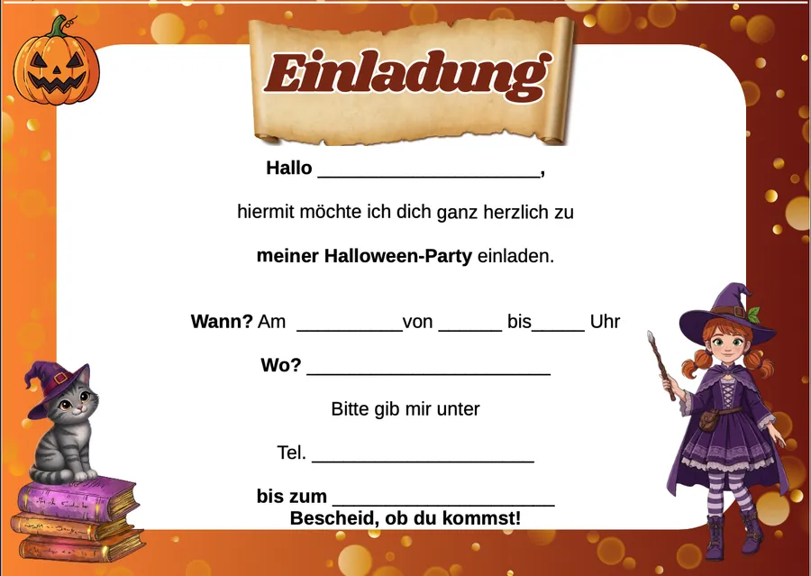 Schnitzeljagd Halloween