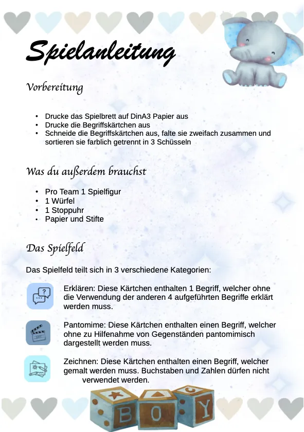 Babyparty-Spiele