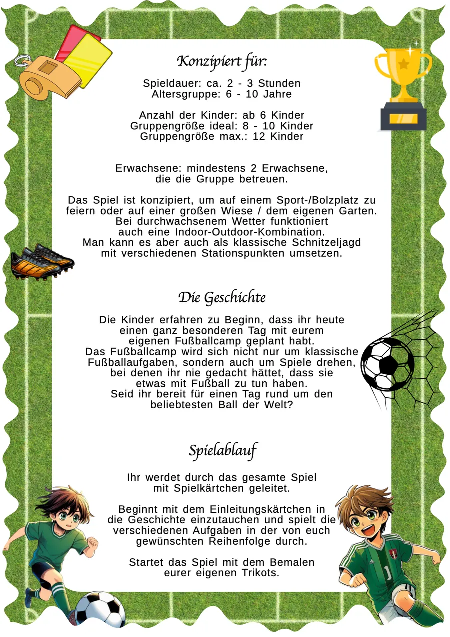 Schnitzeljagd Fußball – Spielkonzept & Ablauf