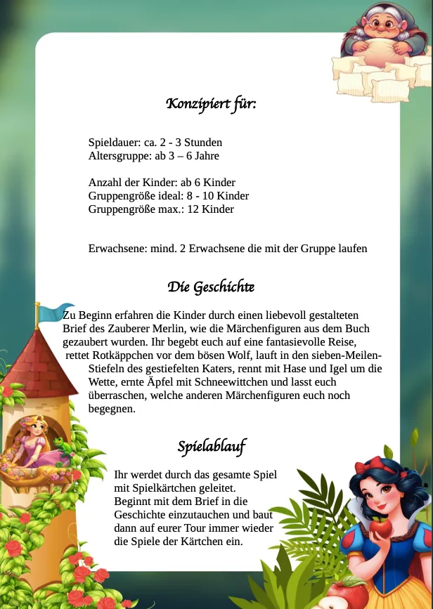 Schnitzeljagd Märchen – Spielkonzept & Ablauf