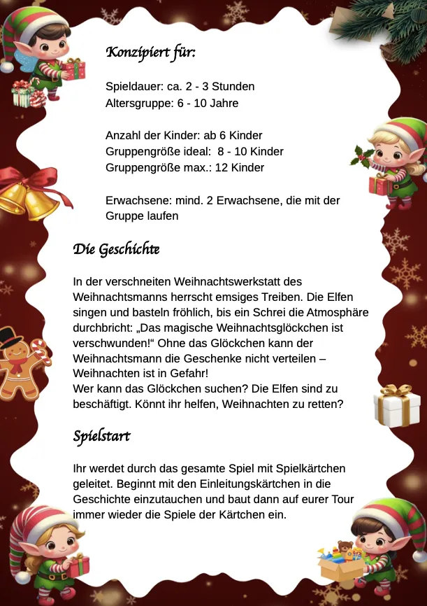 Schnitzeljagd Weihnachten – Spielkonzept & Ablauf