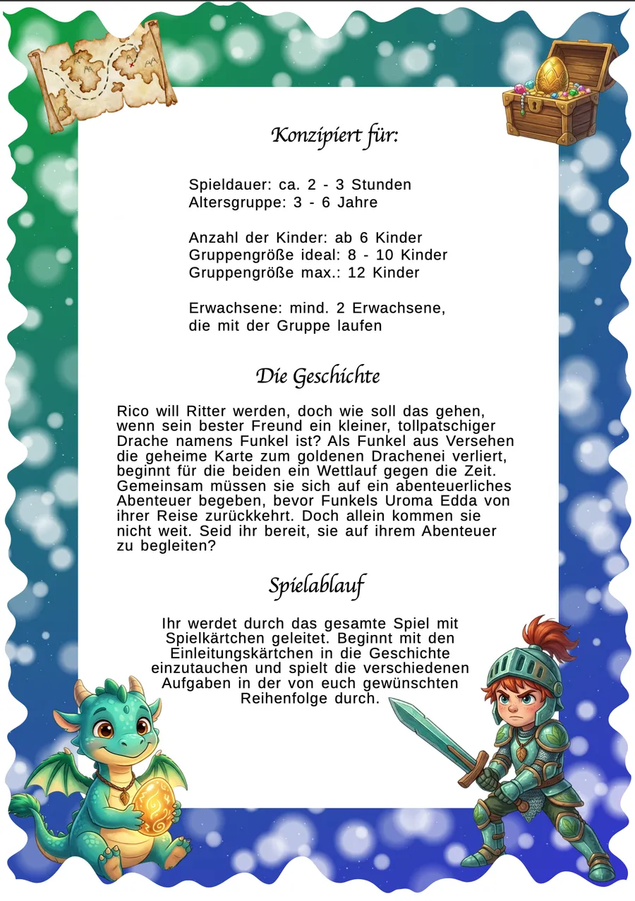 Schnitzeljagd Drachen & Ritter – Spielkonzept & Ablauf