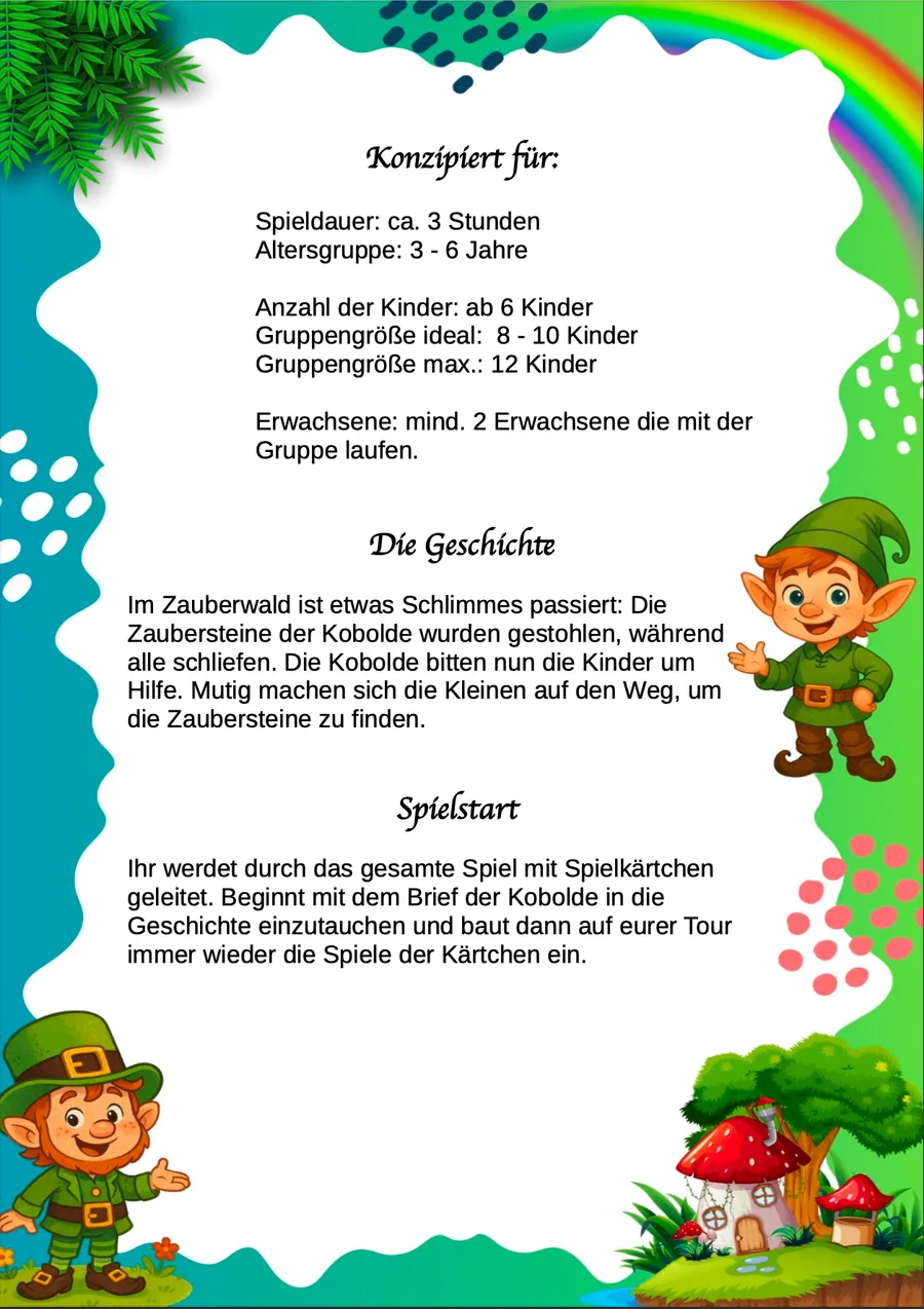 Schnitzeljagd Kobolde – Spielkonzept & Ablauf
