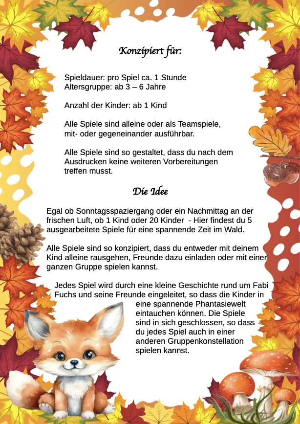Schnitzeljagd Fabi Fuchs – Spielkonzept & Ablauf