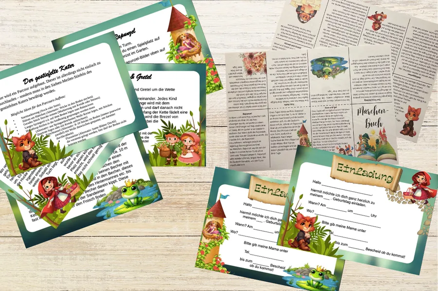 Schnitzeljagd Märchen – Produktübersicht – Umfang je nach Variante