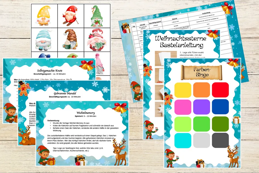 Adventskalender – Produktübersicht – Umfang je nach Variante